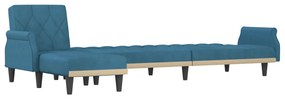 Divano letto a l blu 271x140x70 cm in velluto