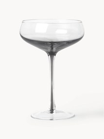 Set di 4 coppe da champagne in vetro soffiato con sfumatura di colore Smoke