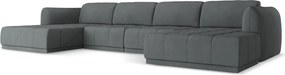 Divano angolare grigio scuro Hoku – Makamii