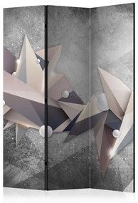 Paravento design Costellazione geometrica - triangoli astratti su uno sfondo concreto
