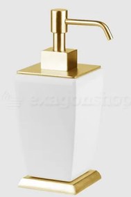 Dispenser sapone liquido da appoggio con bicchiere in ceramica oro lucido Mimi 33238 Gessi