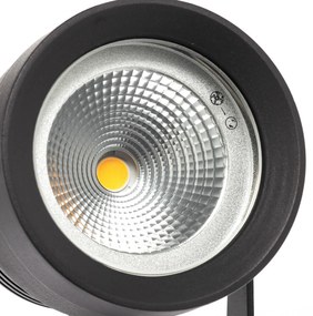 Lucande Irina Faretto da esterno a LED, picchetto a terra, spina, grigio, metallo