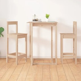 Sedie Da Bar 2 Pz 40x41,5x112 Cm İn Legno Massello Di Pino /