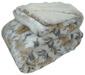 Plaid Coperta Monterosa Varie Misure  Colore Beige, Dimensioni e Misure cm 150x200