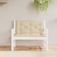 Cuscini Panca da Giardino 2pz Beige 100x50x7cm Tessuto Oxford 361662