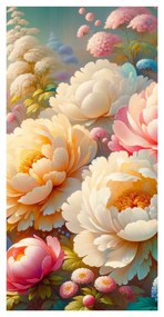 Quadro su tela – Peonie colorate in piena fioritura