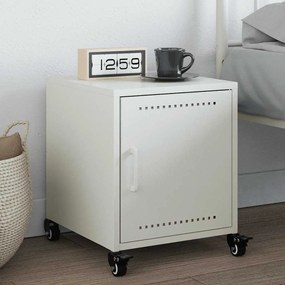 Comodino Bianco 36x39x43,5 Cm İn Acciaio /