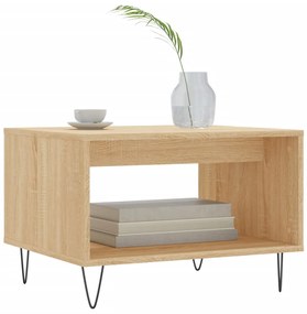 Tavolino da salotto rovere sonoma 60x50x40 cm legno multistrato