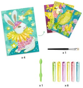 Gioco d'arte con brillantini - carnevale