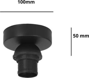 Brilagi - Plafoniera PARTY 1xE27/60W/230V Ø 10 cm nera