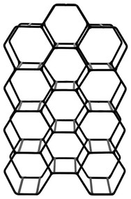 Portabottiglie in metallo nero per 12 bottiglie Salbris - Light &amp; Living