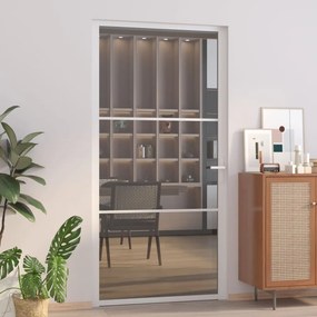 Porta Interna 102,5x201,5 Cm Bianca İn Vetro Esg E Alluminio /