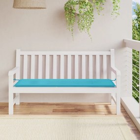 Cuscino Panca Da Giardino Turchese 150x50x3cm İn Tessuto Oxford /