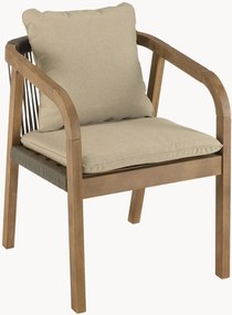 Set di 2 sedie da giardino in legno di acacia con braccioli Celestin