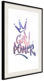 Poster  Girl Power  Cornice Quadri Cornice nera con pass-partout, Larghezza x Altezza Home decor 20x30