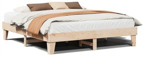 Letto senza materasso 200x200 cm in legno massello di pino