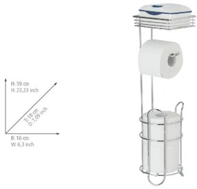 WENKO 24074800 - Porta carta igienica 16x59 cm cromo lucido