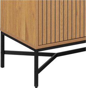 Vetrina in colore naturale con effetto rovere 80x180x40 cm Jaipur - Actona