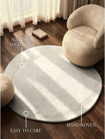 Tappeto rotondo color crema in misto lana tessuto a mano ø 160 cm Kari Organic – Villeroy&amp;Boch