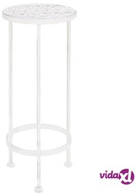 vidaXL Set Piedistalli per Piante 3 pz Vintage Effetto Bianco Anticato