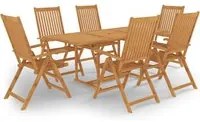 Set da Pranzo da Giardino 7 pz in Legno Massello di Teak 3059565