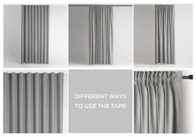 Tenda parzialmente oscurante grigia in velluto 140x245 cm Pleat – Restilo