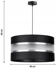 Lampadario a sospensione con filo CORAL 1xE27/60W/230V nero
