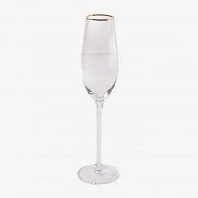 Pack da 4 Calici da Champagne in Vetro da 22 cl Arely Trasparente - Sklum