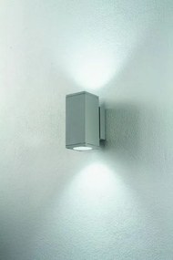 Applique per esterno led nevada cromo ap.nevada-2-silver a doppia e...