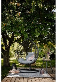 Poltrona sospesa grigio scuro in rattan artificiale Noela - Bonami Selection