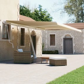 Tenda Da Sole Manuale Autoportante 500x300 Cm Crema /