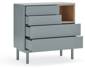 Cassettiera bassa blu-grigio 90x90 cm Corvo - Teulat