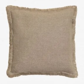 Cuscino quadrato in cotone e lino (45x45 cm) Glenfern Beige Semoline - Sklum