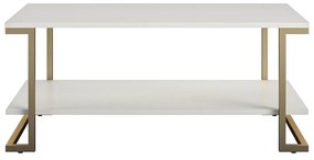 Tavolino in bianco e oro , 106 x 45 cm Camila - CosmoLiving by Cosmopolitan