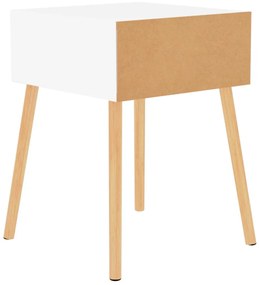 Comodini 2 pz bianchi 40x40x56 cm in truciolato