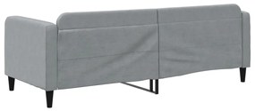 Letto da giorno grigio chiaro 80x200 cm in tessuto