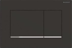 Geberit 115.883.14.1-Pulsante di scarico Sigma30 24,6x16,4 cm nero/cromo lucido