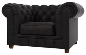 Poltrona in velluto nero Cambridge - Ropez