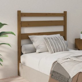 Testiera per letto miele 96x4x100 cm in legno massello di pino