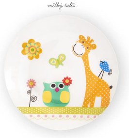 Set da pranzo per bambini in porcellana 3 pezzi Giraffa - Orion