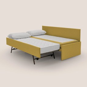 Naviglio Divano duplex con doppio letto in tessuto simil cotone impermeabile T13 giallo