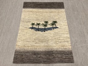 Gabbeh Tappeto 210 x 150 Beige (Iran) Annodato A Mano