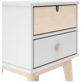 Comodino bianco per bambini Estefania - Marckeric