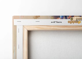 Stampa su tela – Leone con imitazione di pittura