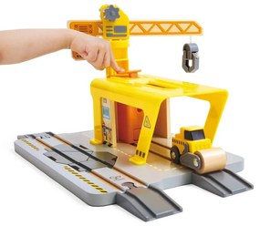 Set ferroviario con gru - 14 pezzi