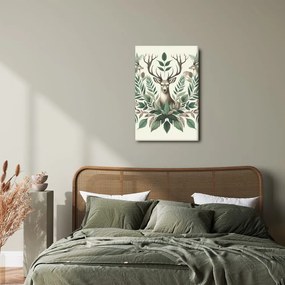 Quadro su tela – Re dei cervi nel verde