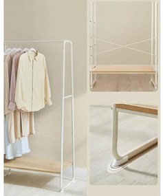 Appendiabiti da terra LINEA bianco/marrone