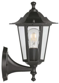 Applique Esterno Riley Alluminio Nero Su 1 Luce E27 Ip44