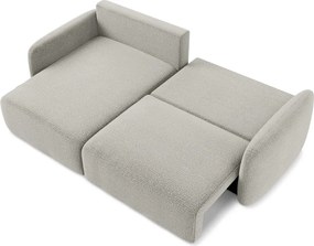 Divano angolare grigio chiaro allungabile/con contenitore (con penisola a sinistra) Kalena – Makamii