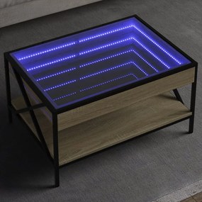 Tavolino Da Salotto Con Led Infinity Rovere Sonoma 70x50x38 Cm /